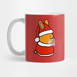 Cute Bunny Rabbit in Santa Suit at Christmas Mug